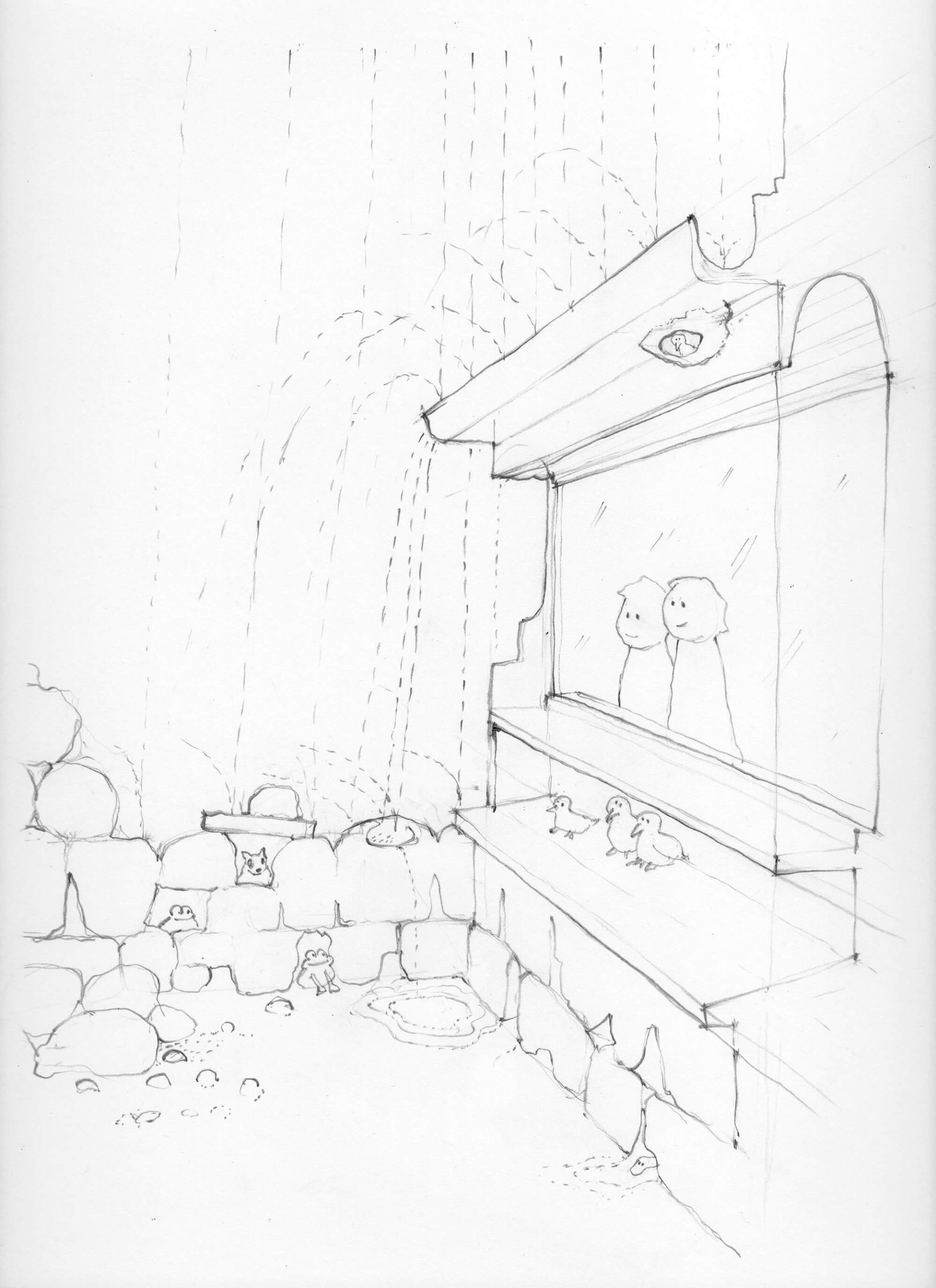 sketch of house exterior